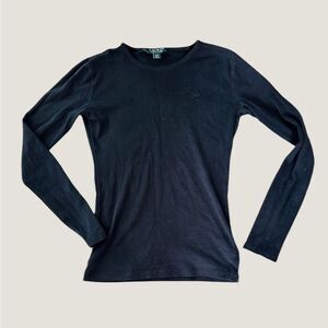 Vintage Ralph Lauren Black Crew Neck Long Sleeve